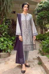 Jazmin Unstitched 3-Piece Lawn Suit-(ZA-5229)