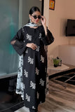 Hussain Rehar Unstitched Lawn Suit 3 Piece – ZA-5272 (BLACK)