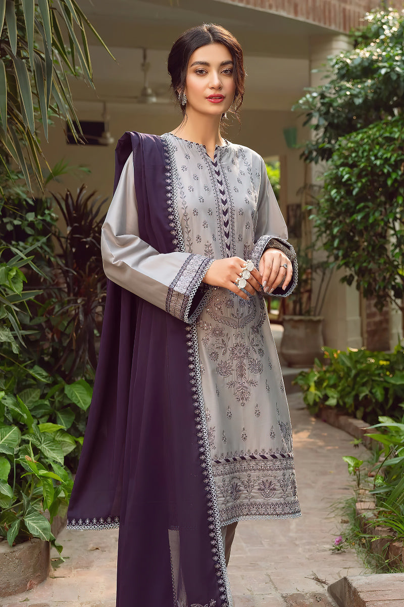 Jazmin Unstitched 3-Piece Lawn Suit-(ZA-5229)
