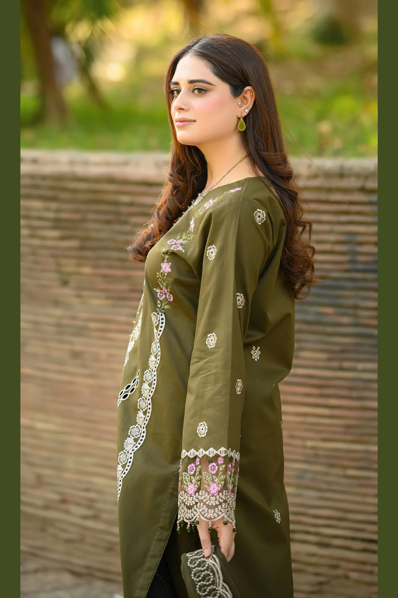Qalamkar Luxury Lawn 3-Piece Suit – ZA 6116