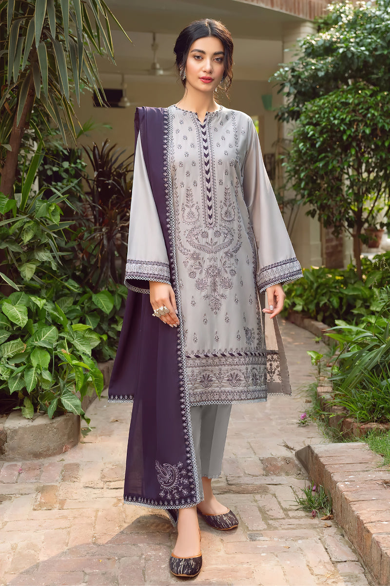 Jazmin Unstitched 3-Piece Lawn Suit-(ZA-5229)