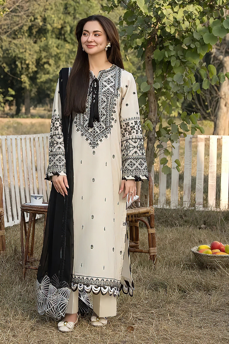 Sapphire Unstitched 3-Piece Lawn Suit – (ZA-5245)