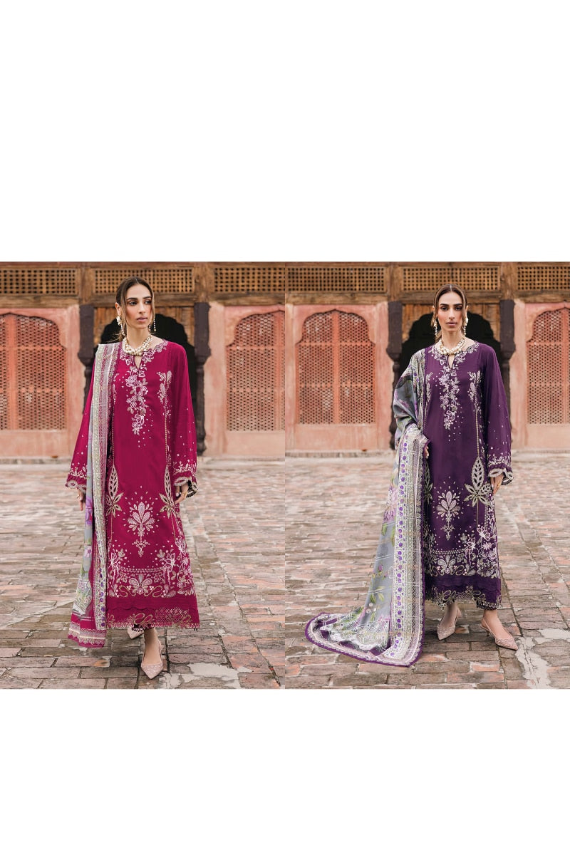 NUREH Lawn 3-Piece Heavy Embroidered Suit – ZA 6507