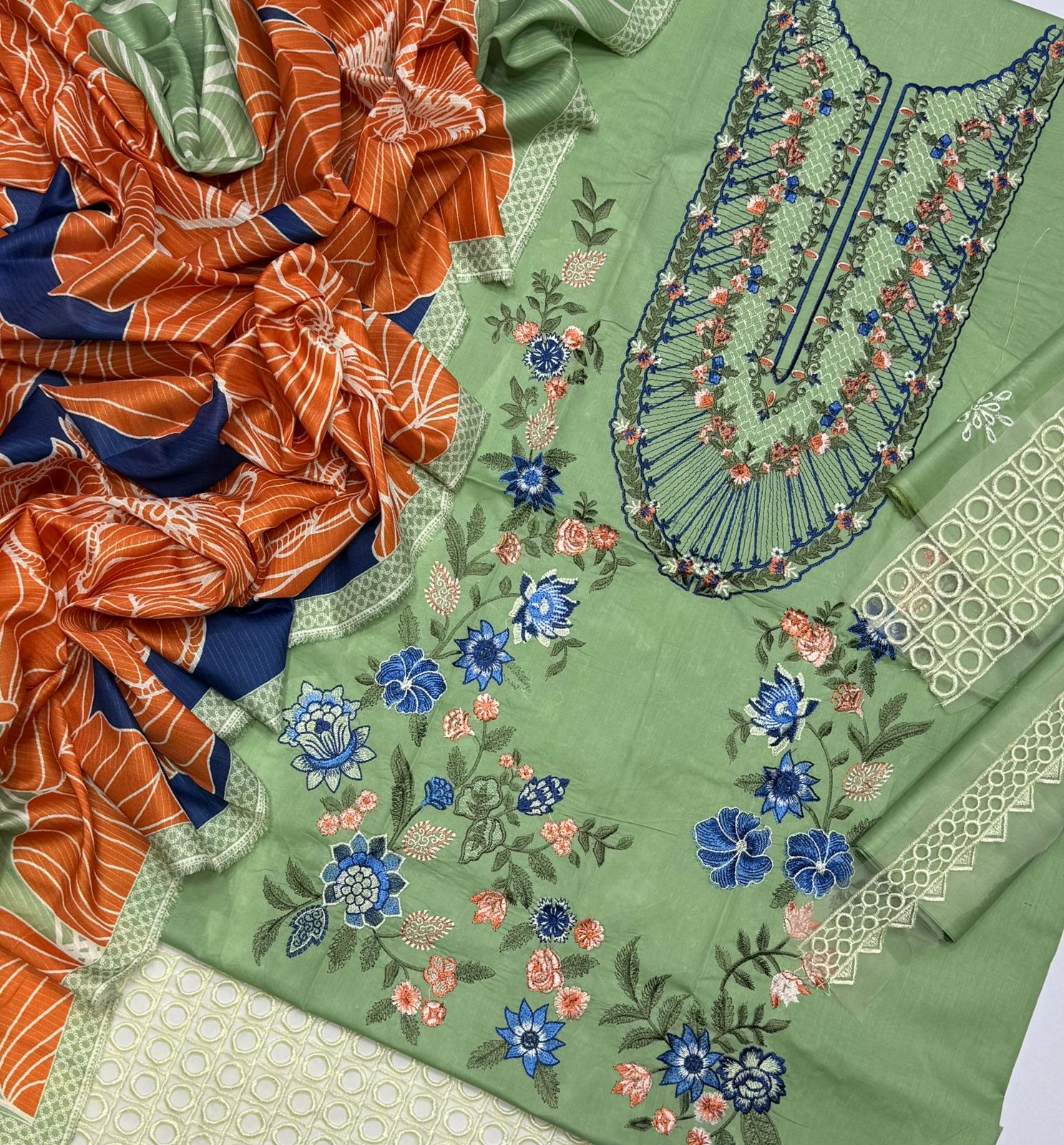 Mushq 6125 | Premium Airjet Lawn 3-Piece Unstitched Suit | Summer Collection